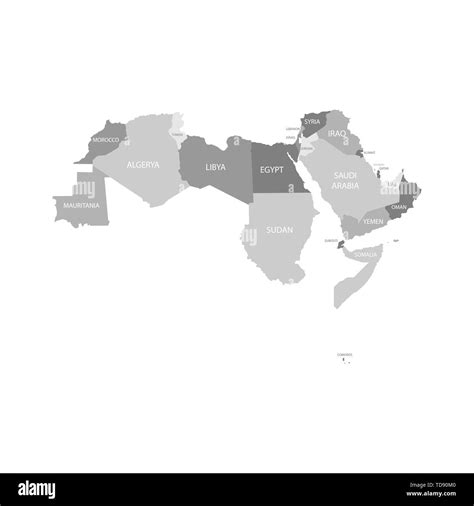 Arab world map Black and White Stock Photos & Images - Alamy