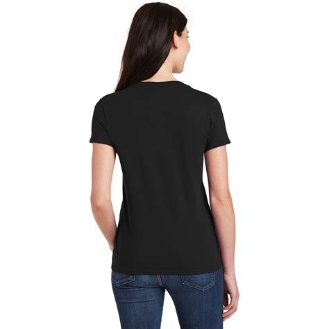Gildan 5V00L Ladies Heavy Cotton V-Neck T-Shirt - Black | FullSource.com