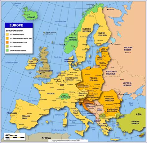 Labeled Map of Europe 的图像结果