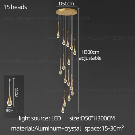 Modern LED Crystal Chandelier - Luxurious Illumination for Villa Livin ...