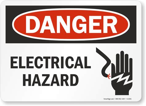 Breavlco Danger Electrical Hazard Sign Board Poster – A4 Size