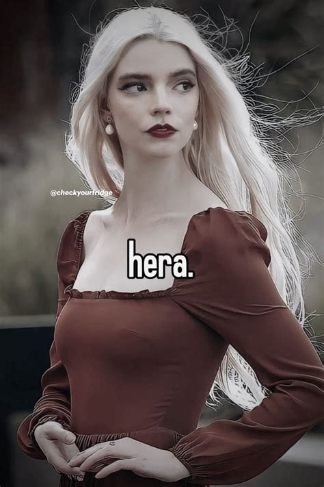 Anya taylor joy as hera | pjo fancast | Old diary, Percy jackson humor ...