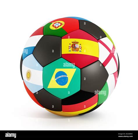 Soccer ball with country flags Stock Photo - Alamy