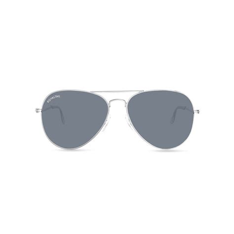 Buy ROYALTAIL Silver Frame & Black Glass UV Protected Aviator ...
