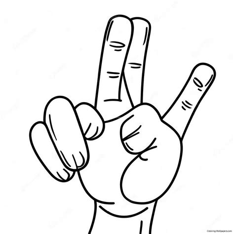 Funny Middle Finger Coloring Page (57994-45901)