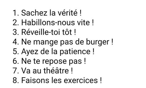 Mettez les phrases à l'impératif.a. Vous savez la vérité.b. Nous nous ...