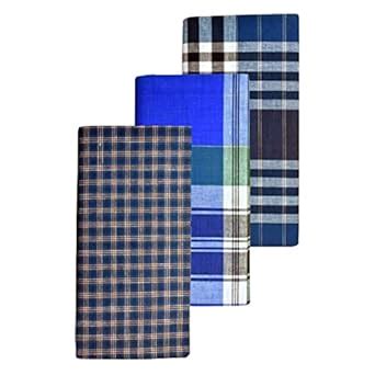 Buy BLUE Leaf Multicolor Stitched Lungies CLOSED Lungies for Men Cotton ...