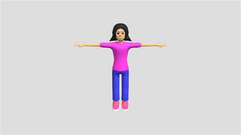 Female Pink Shirt Character - Download Free 3D model by Infinite Minds ...