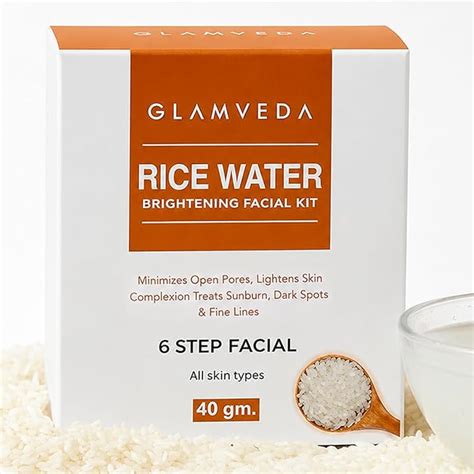 Buy Glamveda Rice Water Brightening Facial Kit for Women | 6-Step ...