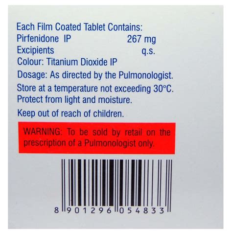 Pirfact 267 mg Tablet 10's Price, Uses, Side Effects, Composition ...