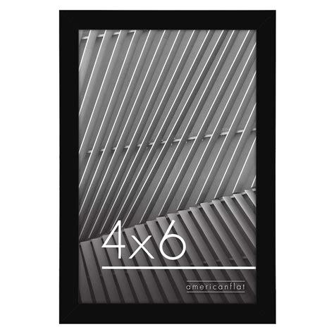Buy Americanflat 4x6 Picture Frame in Black - Thin Border Photo Frame ...