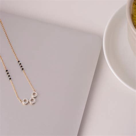 Infinity Circles Gold and Diamond Mangalsutra