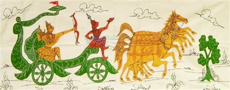 DollsofIndia Krishna Taking Arjuna's Chariot to Kurukshetra War - (Wall ...
