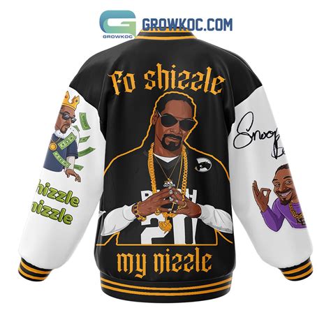 Snoop Dogg Fo Shizzle My Nizzle Baseball Jacket - Growkoc