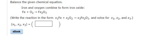 How to Balance Fe O2 的图像结果