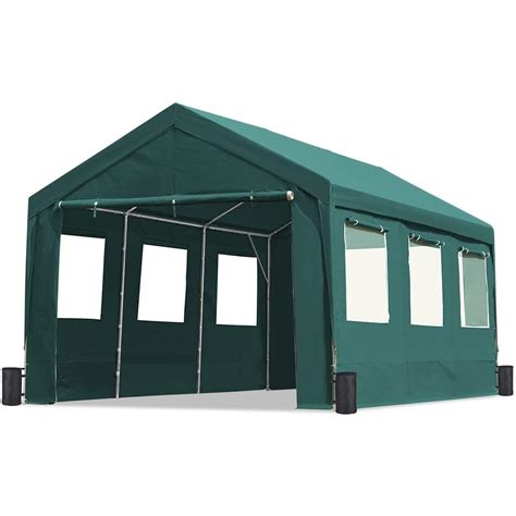 Buy ADVANCE OUTDOOR12x20 ft Heavy Duty Adjustable Carport with 6 Roll ...