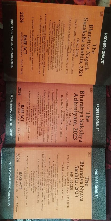 Buy Professional'S New Criminal Laws Combo: Bharatiya Nagarik Suraksha ...