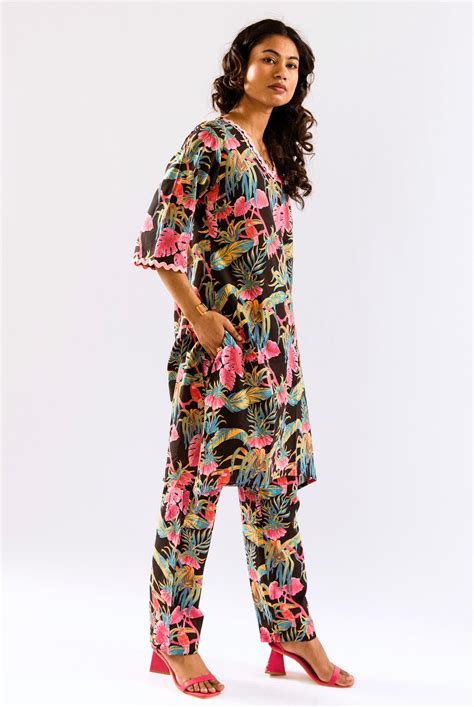 Buy Tropical Season Printed Cotton Co-Ord Sets Online – FEATHERS CLOSET