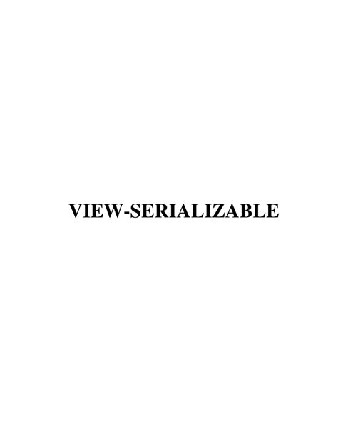 Image result for View Serializable