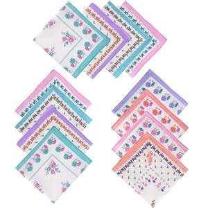 Kuber Industries Pack of 12 Cotton Hanky for Women | Soft Ladies ...