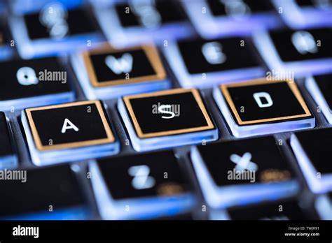 A computer keyboard backlit keyboard Stock Photo - Alamy