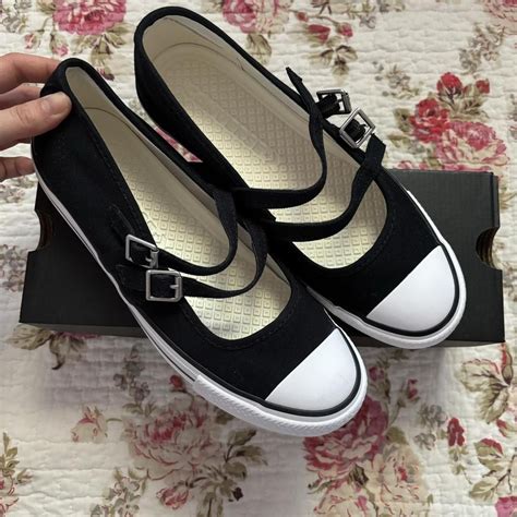converse mary Jane’s 🐈‍⬛ new in packaging just got... - Depop | Estilo ...