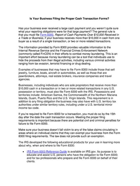 Fillable Online coloradoaccountant Form 8300 Filing the Proper Cash ...