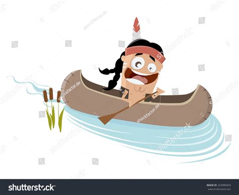 Native American Canoe Clip Art