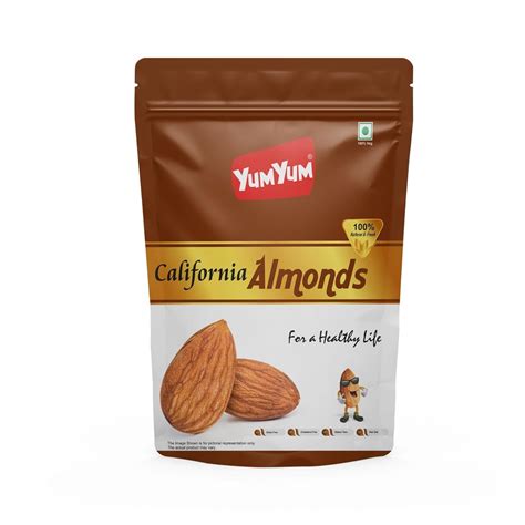YUM YUM California Almonds 950g Value Pack Pouch | Badam Giri | Real ...