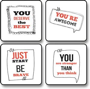 saf SET OF 4 MOTIVATIONAL QUOTES Digital Reprint 19 inch x 19 inch ...