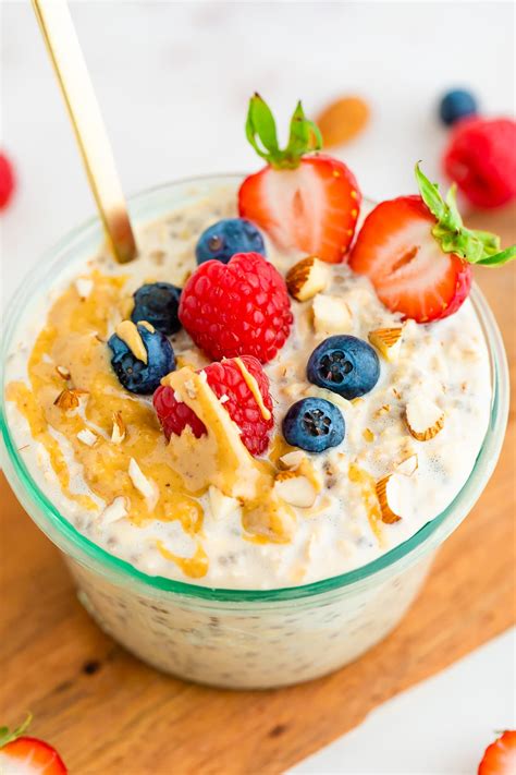 Protein Overnight Oats {6 Ingredients} - Eating Bird Food