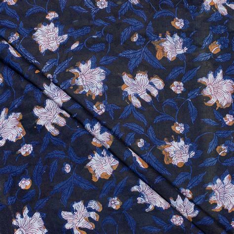 Buy White Floral Printed Cotton Silk Fabric Online DMAASA – Dmaasa
