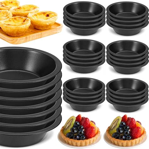 Amazon.com: HLODEFFO 12 Pack Mini Pie Pans, 5 Inch Reusable Round Pie ...