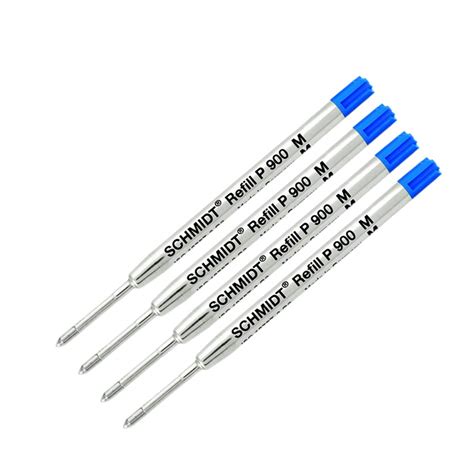 4 Pack - Ink Refill Blue Medium Schmidt P900 Parker Style Ballpoint ...