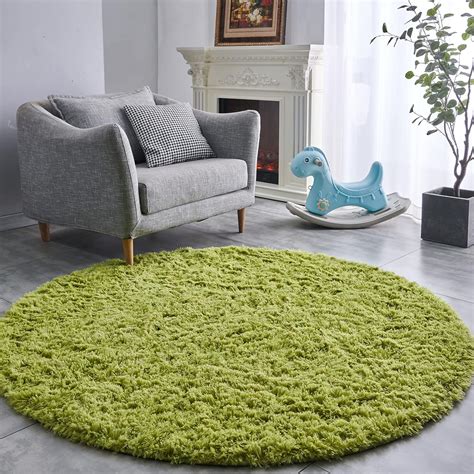 Amazon.com: FJZFING Grass Green Round Rug Ultra-Soft Plush Modern 4x4 Circle Area Rug for Kid's ...