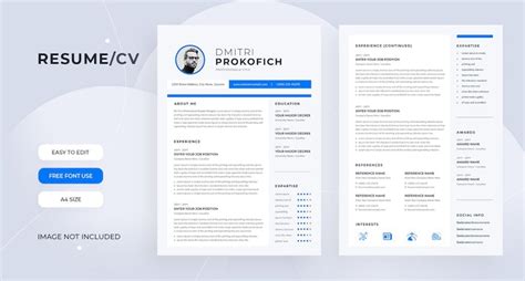 Linkedin resume template Vectors - Download Free High-Quality Vectors ...