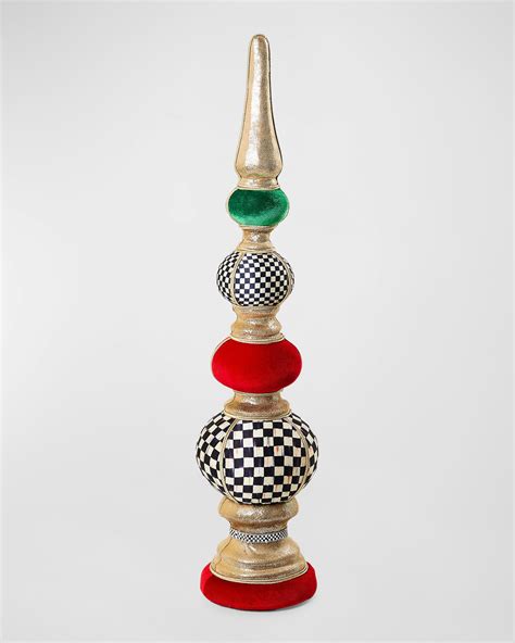 MacKenzie-Childs Cozy Christmas Tabletop Finial Collection & Matching ...