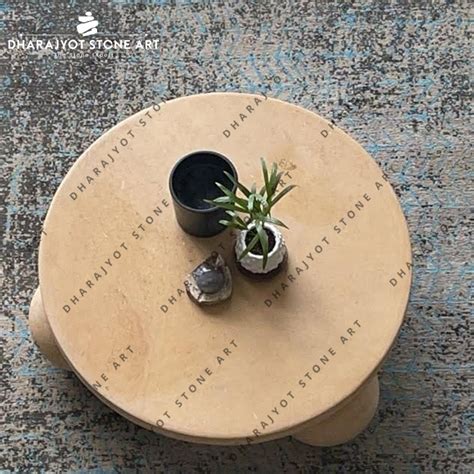 Italian Design Living Room Travertine Round Nnatural Stone Table Top ...