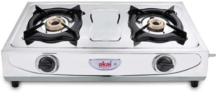 SUNFLAME Shakti 2 Burner Stainless Steel Gas Stove, Manual Ignition ...