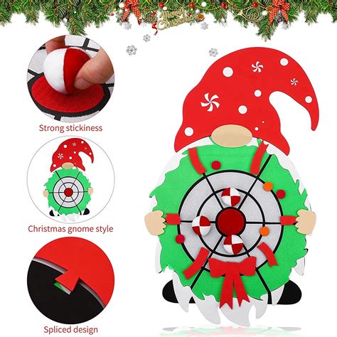 Buy Aneco Christmas Dart Board Game Spliceable Dart Board Kit with 6 ...