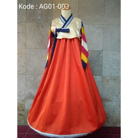 Jual hanbok baju adat tradisional korea hambok hanbook handbok ag01 003 ...