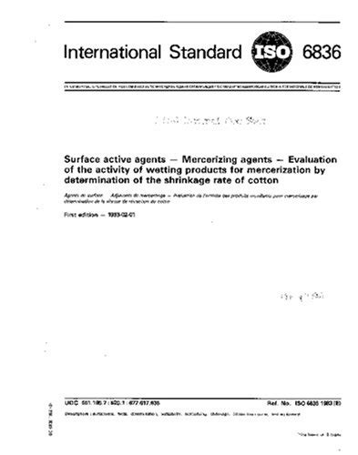 Buy ISO 6836:1983, Surface active agents -- Mercerizing agents ...
