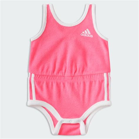 adidas INF TERRY CLOTH ROMPER - Pink | Free Shipping with adiClub ...