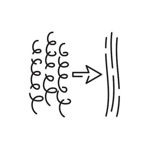 Hair loss treatment flat line icon shampoo ph dandruff hair growth ...