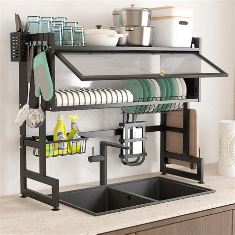 Buy bukfen Dish Drying Rack, Over The Sink Dish Drainer Drying Rack 2 ...