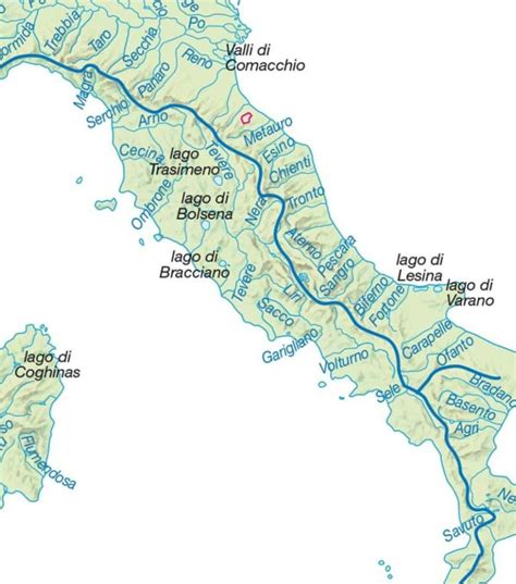 major rivers in italy map