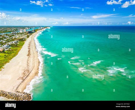DuBois Park, Jupiter Beach and inlet, areal views, Florida, USA Stock ...