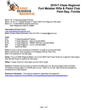 Fillable Online 2019 F-Class Regional Port Malabar Rifle & Pistol Club ...