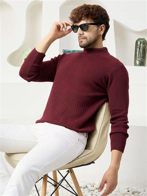 Mens High Neck Sweaters