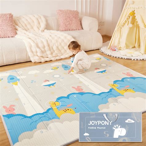 Amazon.com : Joypony Baby Play Mat 79" X 71",Extra Large Foldable Play ...